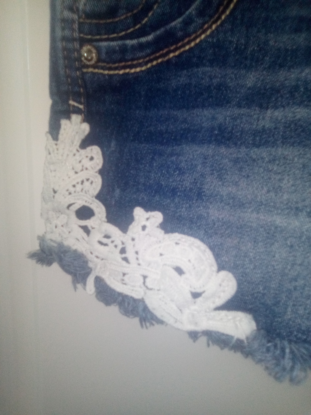 Jordache Cottagecore Coquette Boho Country Laced Trims Girls Overalls Size 6/6X - Picture 4 of 9